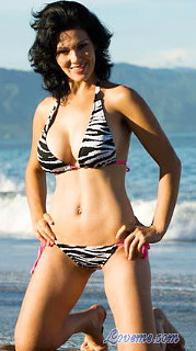 Beautiful Costa Rican beauty in a bikini